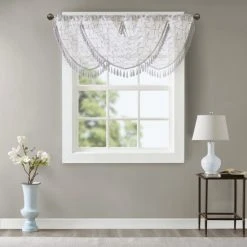Promo π Madison Park Iris Diamond Sheer Embroidered Waterfall Rod Pocket Valance - 38 X 46" White/grey π₯° 15 Promo π Madison Park Iris Diamond Sheer Embroidered Waterfall Rod Pocket Valance - 38 X 46" White/grey π₯° -Madison Park Sales unnamed file 4876