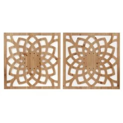 Deals ⭐ Madison Park Lotus Medallion Natural Wood Wall Decor 2 Piece Set ⭐ -Madison Park Sales unnamed file 4932