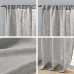 Best Pirce 🔔 Madison Park Suvi Linen Blend Light Filtering Window Panel Pair Grey 🔥 -Madison Park Sales unnamed file 5010