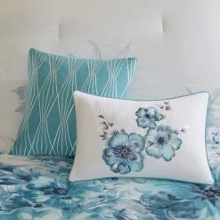 Budget 😍 Madison Park Adella Teal 7 Piece Cotton Printed Comforter Set 🤩 -Madison Park Sales unnamed file 5021