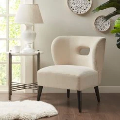Best reviews of π Madison Park Chandler Cream Armless Accent Chair β