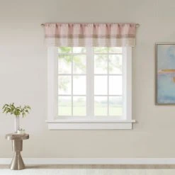 Wholesale 🎉 Madison Park Eastridge Polyoni Pintuck Window Valance Red 🧨