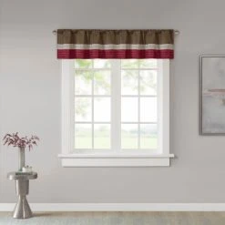 Wholesale 🎉 Madison Park Eastridge Polyoni Pintuck Window Valance Red 🧨 -Madison Park Sales unnamed file 5236