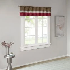 Wholesale 🎉 Madison Park Eastridge Polyoni Pintuck Window Valance Red 🧨 -Madison Park Sales unnamed file 5237