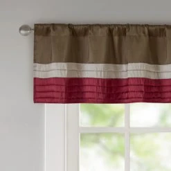 Wholesale 🎉 Madison Park Eastridge Polyoni Pintuck Window Valance Red 🧨 -Madison Park Sales unnamed file 5238