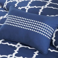 Best Sale 😍 Madison Park Essentials Cole Navy Reversible Complete Comforter Set With Cotton Bed Sheets 😀 -Madison Park Sales unnamed file 5246