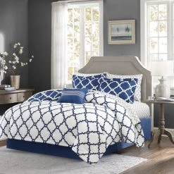 Best Sale 😍 Madison Park Essentials Cole Navy Reversible Complete Comforter Set With Cotton Bed Sheets 😀 -Madison Park Sales unnamed file 5248