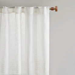 Outlet ⌛ Madison Park Calista Yarn Dye Sheer Window Panel Pair Ivory ⌛ -Madison Park Sales unnamed file 5261