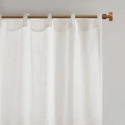 Outlet ⌛ Madison Park Calista Yarn Dye Sheer Window Panel Pair Ivory ⌛ -Madison Park Sales unnamed file 5262