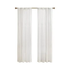 Outlet ⌛ Madison Park Calista Yarn Dye Sheer Window Panel Pair Ivory ⌛ -Madison Park Sales unnamed file 5265