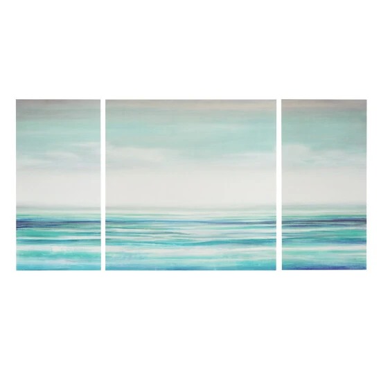 Budget π Madison Park Teal Tides Blue Coastal Gel π§₯ Coat Canvas 3 Pieces Set With MDF Stretcher Bar π₯ 4 Budget π Madison Park Teal Tides Blue Coastal Gel π§₯ Coat Canvas 3 Pieces Set With MDF Stretcher Bar π₯ - Image 2