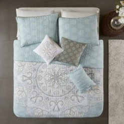 Top 10 🎉 Madison Park Joanna Seafoam 6-piece Reversible Cotton Sateen Coverlet Set 🧨 -Madison Park Sales unnamed file 5285