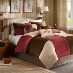 Outlet 🤩 Madison Park Maddox 7 Piece Comforter Set Red 👍 -Madison Park Sales unnamed file 529