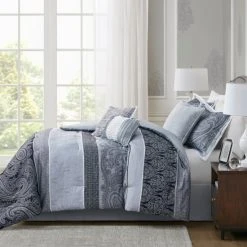 Best Sale 💯 Madison Park Richard Gray 7 Piece Jacquard Comforter Set 😉 -Madison Park Sales unnamed file 5345