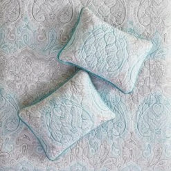 Outlet 🎉 Madison Park Peggy Teal 3 Piece Reversible Cotton Coverlet Set 👍 -Madison Park Sales unnamed file 5426