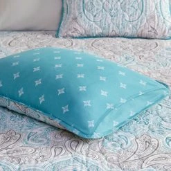 Outlet 🎉 Madison Park Peggy Teal 3 Piece Reversible Cotton Coverlet Set 👍 -Madison Park Sales unnamed file 5427