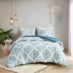 Promo ✔️ Madison Park Ailey Teal Cotton Duvet Cover Set ⌛ -Madison Park Sales unnamed file 5435