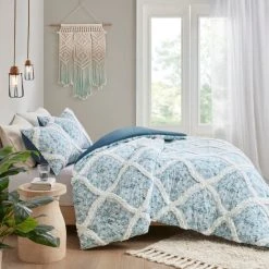 Promo ✔️ Madison Park Ailey Teal Cotton Duvet Cover Set ⌛ -Madison Park Sales unnamed file 5437