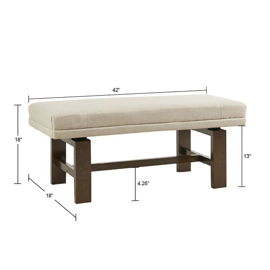 Cheapest π Madison Park Ashford Natural Upholstered Accent Bench π 9 Cheapest π Madison Park Ashford Natural Upholstered Accent Bench π - Image 7