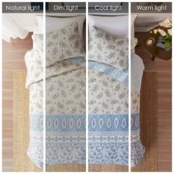 Cheap 😀 Madison Park Rosie Blue/ Taupe Reversible Cotton Coverlet Set 🔥 -Madison Park Sales unnamed file 5483