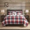 Brand new 🧨 Madison Park Meadow Red 4 Piece Printed Herringbone To Sherpa Reversible Coverlet Set ❤️ -Madison Park Sales unnamed file 5501