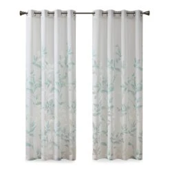 Outlet 👏 Madison Park Vera Burnout Printed Window Panel Aqua ✔️ -Madison Park Sales unnamed file 551
