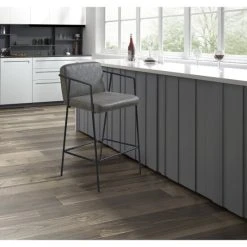 Wholesale β Madison Park Dunas Brown Faux Leather Counter Stool With Metal Frame π