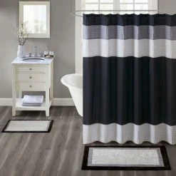 Coupon 🔔 Madison Park Infinity Black Cotton Bath Rug ✔️