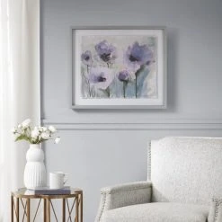 Outlet ⭐ Madison Park Lilac Blooming Spring Purple Framed Graphic 🤩