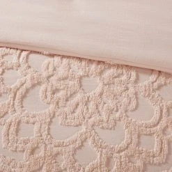 Cheapest 🎉 Madison Park Virginia Tufted Cotton Chenille Medallion Duvet Cover Set Blush 🔔 -Madison Park Sales unnamed file 57