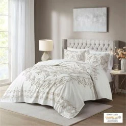 New ⭐ Madison Park Juliana Ivory/ Taupe Tufted Cotton Chenille Coverlet Set 😀 -Madison Park Sales unnamed file 5725
