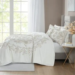 New ⭐ Madison Park Juliana Ivory/ Taupe Tufted Cotton Chenille Coverlet Set 😀 -Madison Park Sales unnamed file 5730
