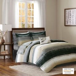 Buy 😀 Madison Park Essentials Barret Comforter Set With Cotton Bed Sheets Taupe 🎉 -Madison Park Sales unnamed file 5769