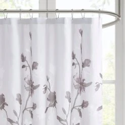 Best Sale 🌟 Madison Park Sylvan Floral Printed Burnout Shower Curtain Aqua 😀 -Madison Park Sales unnamed file 5800