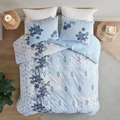 Best reviews of 🤩 Madison Park Asa Cotton Duvet Cover Set Blue 😀