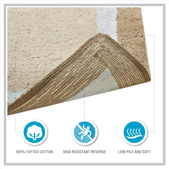 Buy π Madison Park Eastridge Taupe Cotton Bath Rug βοΈ 6 Buy π Madison Park Eastridge Taupe Cotton Bath Rug βοΈ - Image 4
