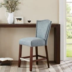New ⭐ Madison Park Everitt Blue Counter Stool 🔔