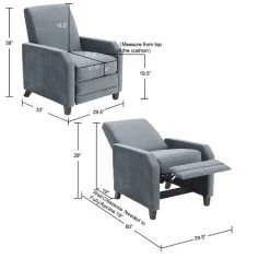 Outlet ⭐ Madison Park Orion Gray Upholstered Recliner 😍 -Madison Park Sales unnamed file 5943