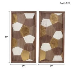 Outlet 🥰 Madison Park Motley Neutral/ Gold Geo Wood Carved Wall Panel 2 Piece Set 🎉 -Madison Park Sales unnamed file 5979
