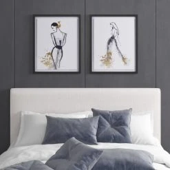 Coupon 👏 Madison Park Posh Postures Foiled Single Mat Framed Wall Art 2 Piece Set 😉 -Madison Park Sales unnamed file 6006