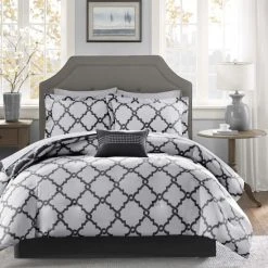 Buy ✨ Madison Park Essentials Alameda Black Reversible Complete Comforter Set With Cotton Bed Sheets 🔥 -Madison Park Sales unnamed file 6039