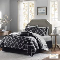 Buy ✨ Madison Park Essentials Alameda Black Reversible Complete Comforter Set With Cotton Bed Sheets 🔥 -Madison Park Sales unnamed file 6041