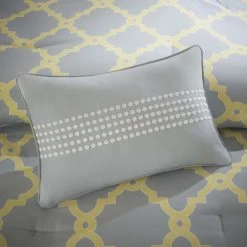 Outlet 😀 Madison Park Essentials Concord Grey/ Yellow Reversible Complete Comforter And Cotton Sheet Set 🥰 -Madison Park Sales unnamed file 6048