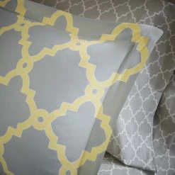 Outlet 😀 Madison Park Essentials Concord Grey/ Yellow Reversible Complete Comforter And Cotton Sheet Set 🥰 -Madison Park Sales unnamed file 6049