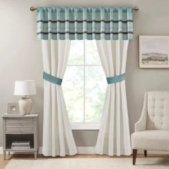 Cheapest 🥰 Madison Park Essentials Katarina Seafoam 24-piece Room In A Bag With Window Panel And Sheet Set 😍 -Madison Park Sales unnamed file 6090