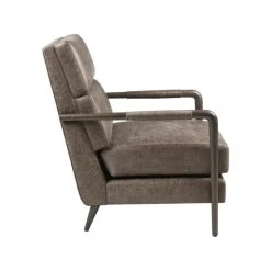 Coupon 👏 Madison Park Bennett Faux Leather Channel Accent Armchair 👍 -Madison Park Sales unnamed file 6103