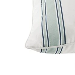 New ❤️ Madison Park Bolinas Printed Stripe 3M Scotchgard Outdoor Square Pillow - 20x20" Black 🎁 -Madison Park Sales unnamed file 6145