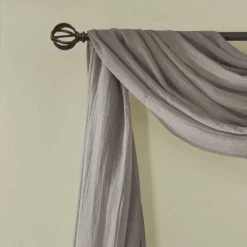 Best Sale 🎉 Madison Park Kaylee Solid Lightweight Crushed Sheer Curtain Scarf Cream 🎉 -Madison Park Sales unnamed file 616