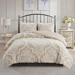 Best Pirce 🛒 Madison Park Aeriela Tufted Cotton Chenille Damask Comforter Set Off White 🌟 -Madison Park Sales unnamed file 627