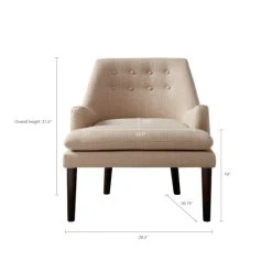 Outlet 🥰 Madison Park Elsa Sand Mid-Century Accent Chair 😉 -Madison Park Sales unnamed file 664
